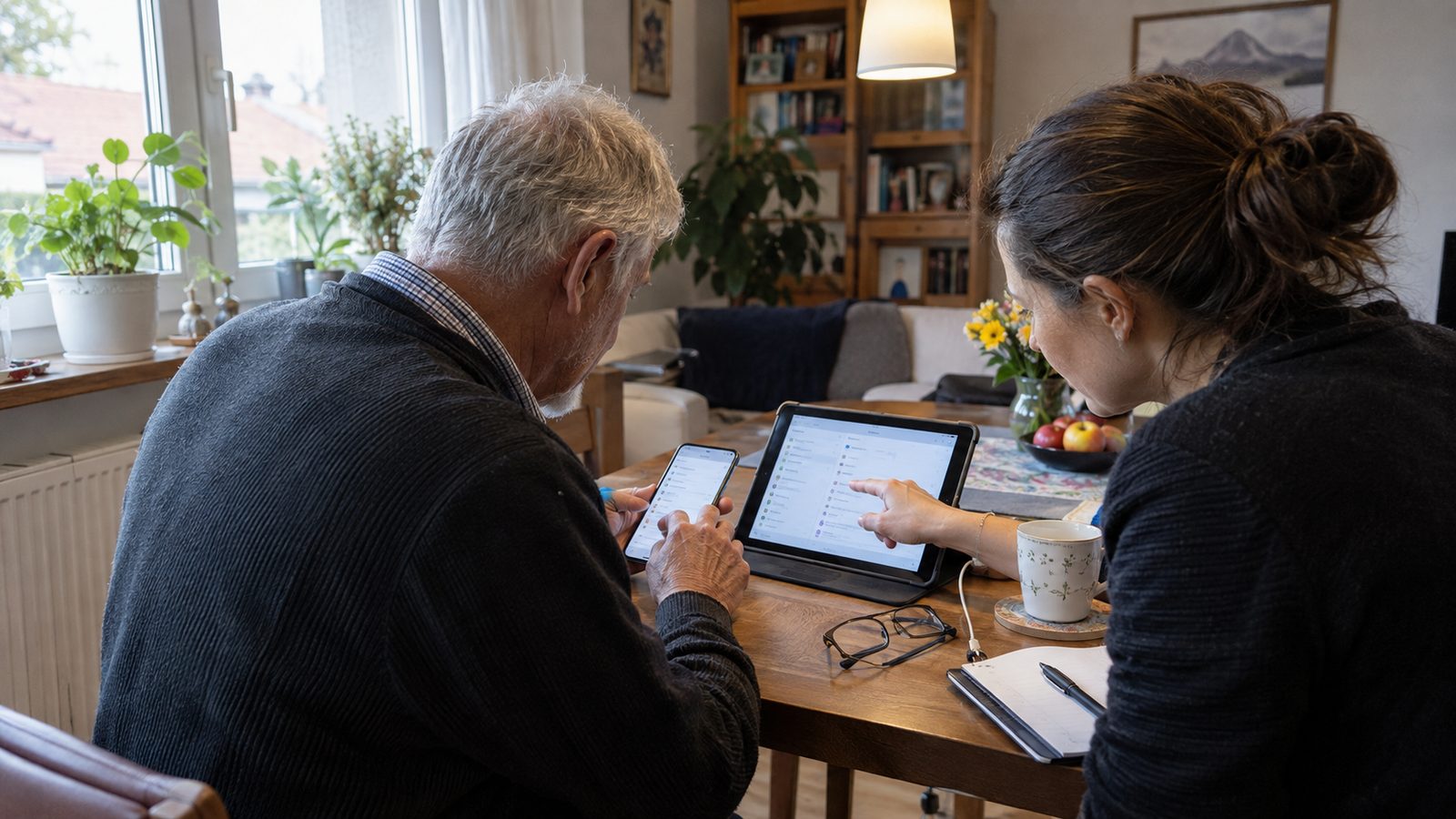 Computer-Freund.at Mitarbeiter überträgt Einstellungen vom Smartphone auf ein Tablet